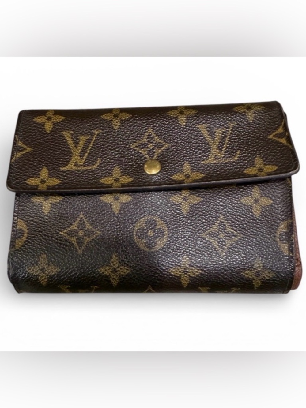 Louis Vuitton Monogram Brown Leather Wallet-Preowned Date Code SP0094